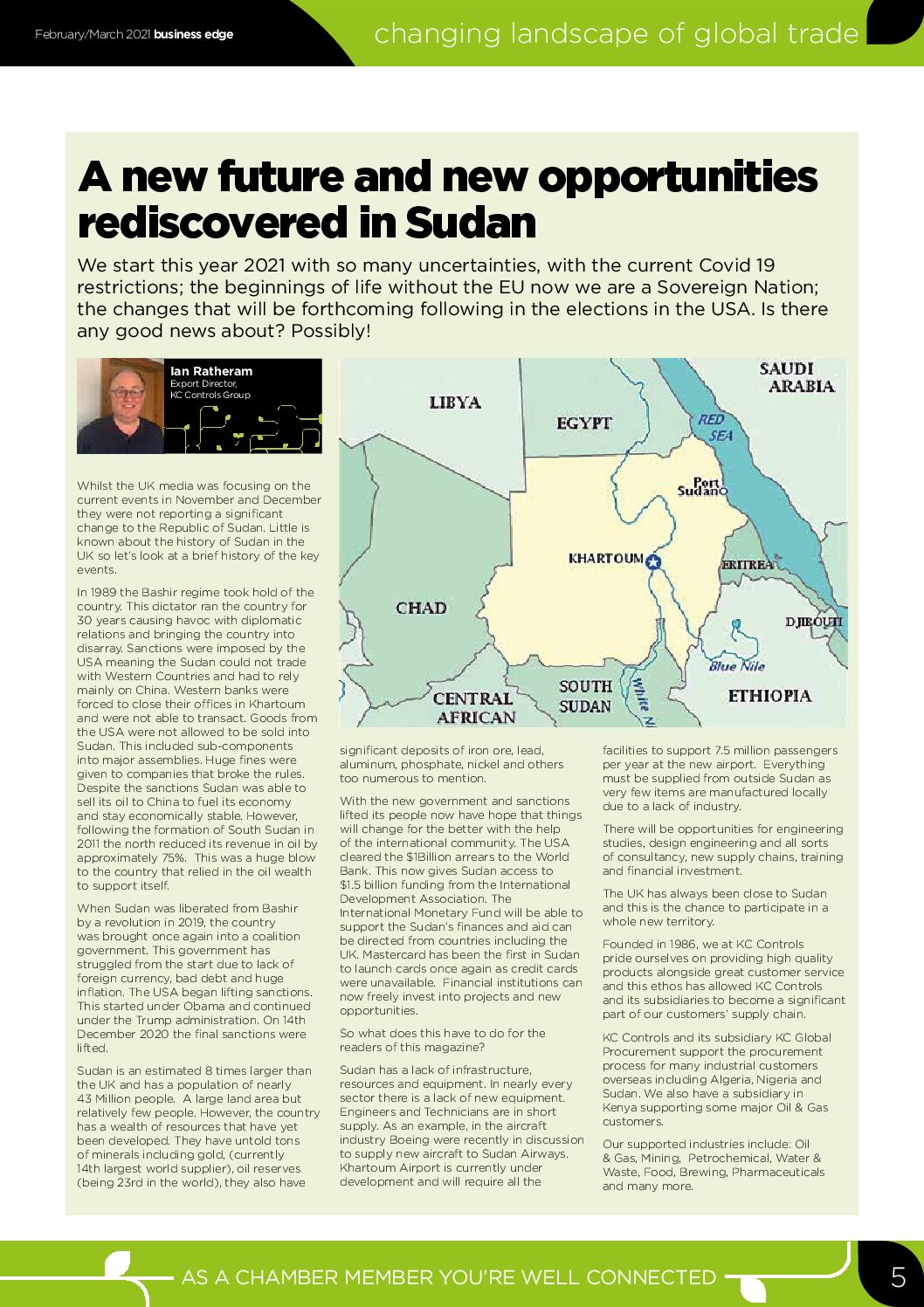 A New Future and New Opportunities Rediscovered in Sudan